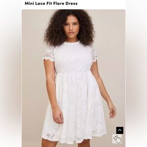 Torrid lace, mini fit flare dress size 1X